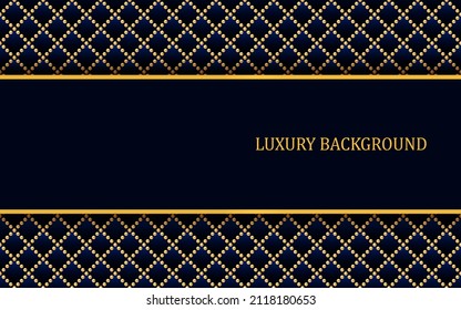 Blue and gold geometric background. Vector illustration.