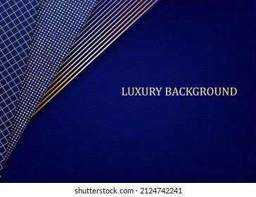 Blue and gold geometric background. Vector illustration.