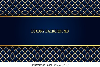 Blue and gold geometric background. Vector illustration.