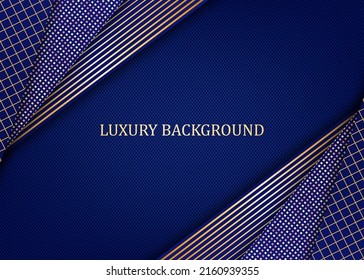 Blue and gold geometric background. Vector illustration.