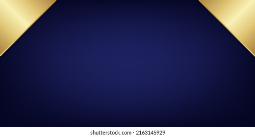 Blue and gold geometric background. Vector illustration.