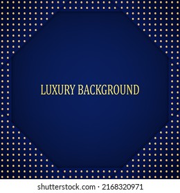 Blue and gold geometric background. Vector illustration.
