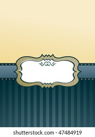 blue and gold gradient background with blank frame ready for your text
