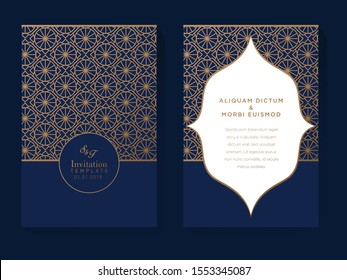Blue and Gold Invitation Background
