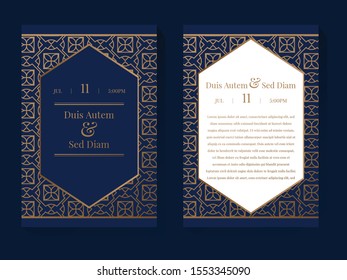 Blue and Gold Invitation Background