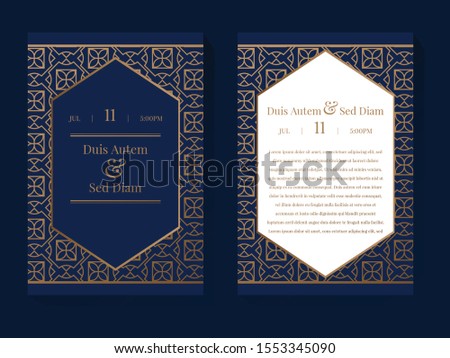 Blue and Gold Invitation Background