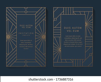 Blue and Gold Invitation Design