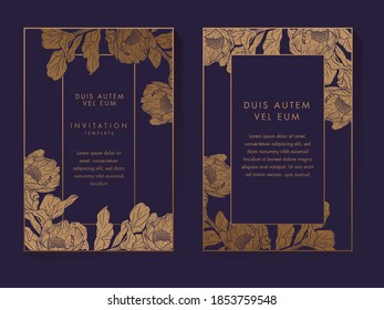 Blue and Gold Invitation Design