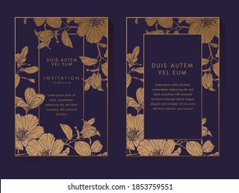 Blue and Gold Invitation Design