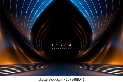 Blue and gold light stage template