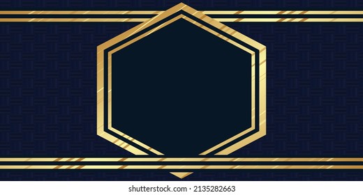 blue and gold luxury background