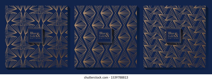 Blue and Gold Luxury Pattern