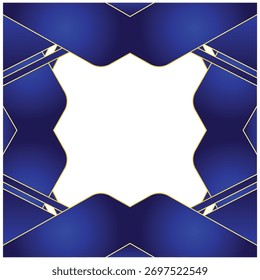 Fondo de marco mínimo de oro azul