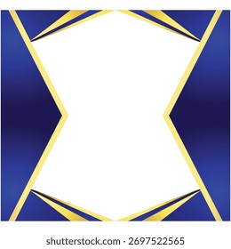 Fondo de marco mínimo de oro azul