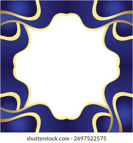 Fondo de marco mínimo de oro azul