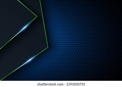 Fondo abstracto moderno azul y dorado. Adecuado para los medios sociales, etc.