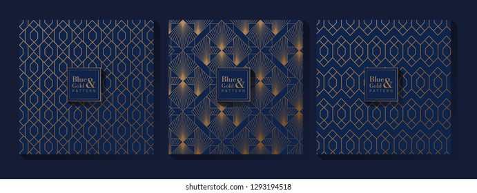 Blue And Gold Pattern