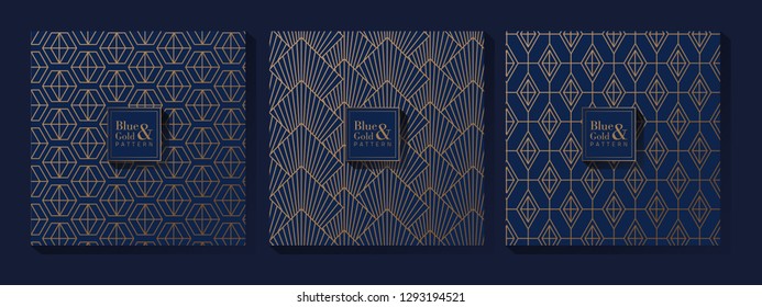 Blue And Gold Pattern