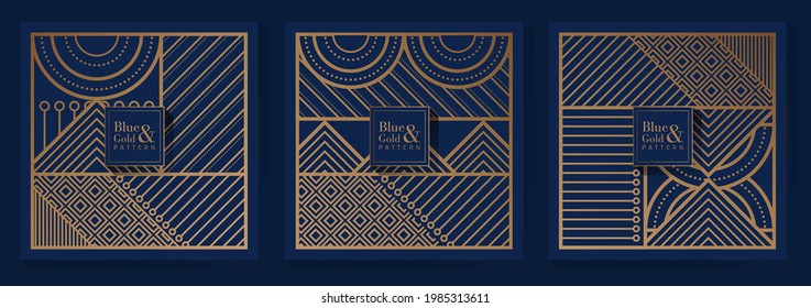 Blue and Gold Pattern Design
