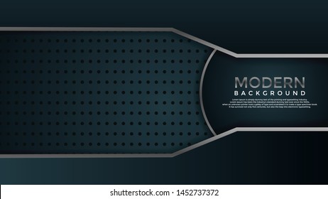 blue and gold vector abstract background overlap layer.