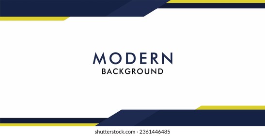 Blue  gold and white business wave banner background