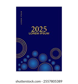 Blue and Golden abstract modern poster or vertical background vector set. A4 resolution polygonal elegant cover design for brochure, book, flyer, poster, background,banner, annual report presentation.