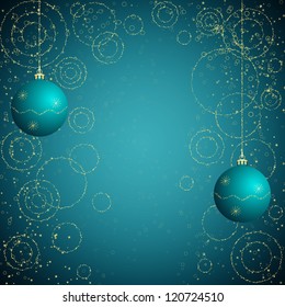 Blue Golden Christmas Background Stock Vector (Royalty Free) 120724510 ...