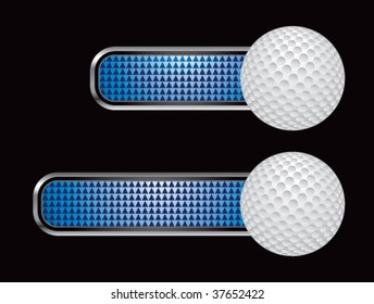 blue golfing diamond checkered banners