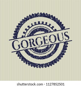 Blue Gorgeous distressed grunge seal