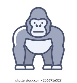 Blue gorilla icon vector isolated on white background for your web and mobile app design