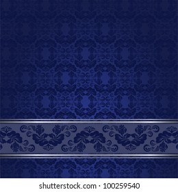 blue Gothic background with horizontal silver stripe
