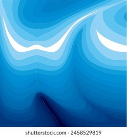 Blue Gradation Abstract Vector Art Composition, Editable, Suitable for Background, Prints, Poster, Book Cover  and many more