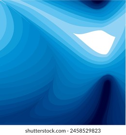 Blue Gradation Abstract Vector Art Composition, Editable, Suitable for Background, Prints, Poster, Book Cover  and many more
