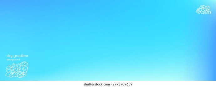 Blue gradation background in turquoise and navy with abstract blur for banners. Deep blue gradation with soft gradient glow on a clean vector backdrop. Smooth ombre for web design and presentations.