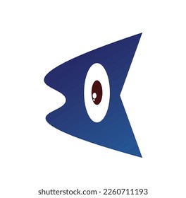 Blue gradation head fish big eye