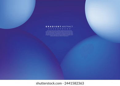 Banner de fondo abstracto de degradado azul con formas modernas y geométricas.