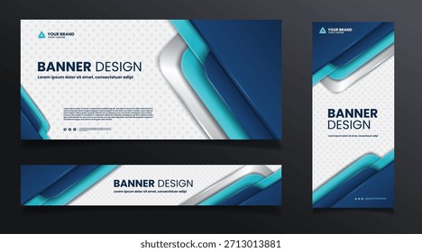 blue gradient abstract background banner design template