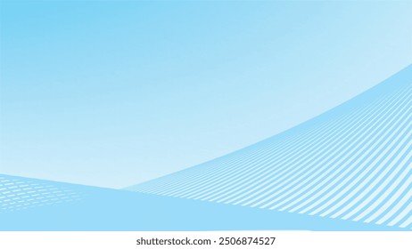 Blue gradient abstract background with curve line 