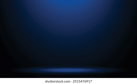 Blue gradient abstract background design. studio room background for product display. product placement. template. mockup. vector background