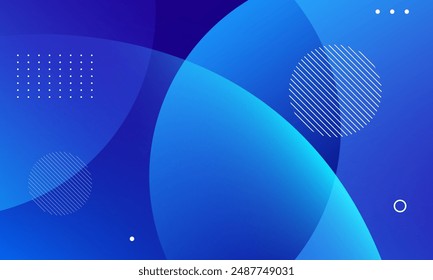Blue gradient abstract background. Dynamic shapes composition. Vector illustration