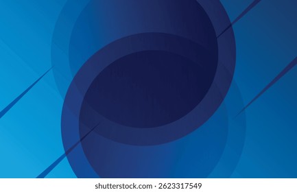 Blue gradient abstract background. Dynamic shapes composition. Circles purple gradient opacity simple backdrop. Deep blue Eps10 vector