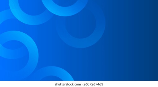 Blue gradient abstract background with elegant circle shapes, offering a sleek and professional design ideal for presentations, banners, and modern projects.
