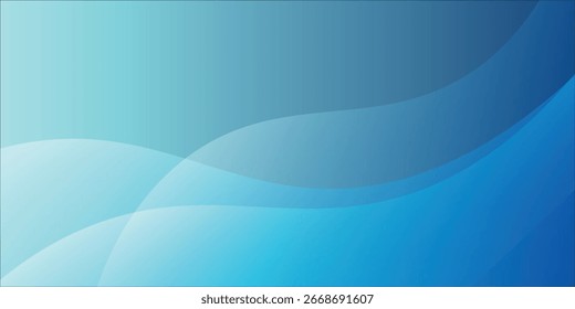 Blue Gradient Abstract Background with Flowing Wave-Like Shapes for Design
