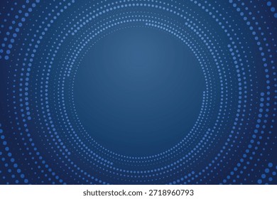 Blue gradient abstract background with futuristic high tech dotted circle decoration. Modern technology innovation concept.
