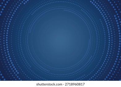 Fondo abstracto degradado azul con decoración futurista de círculo punteado de alta tecnología. Concepto de innovación tecnológica moderna. VOL. 5