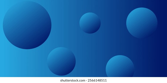 Blue gradient abstract background with geometric rounded bubbles shapes pattern vector illustration eps10.