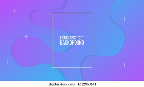 Blue gradient abstract background, liquid template modern