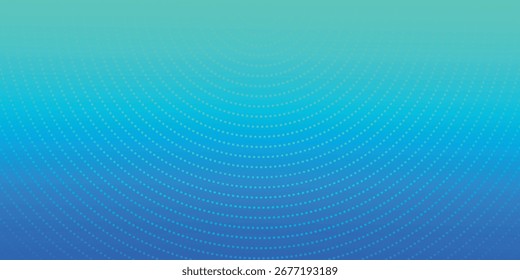 Blue gradient abstract background with a minimalist design. Background with a circular, bright blue dotted design. Modern and futuristic geometric pattern.