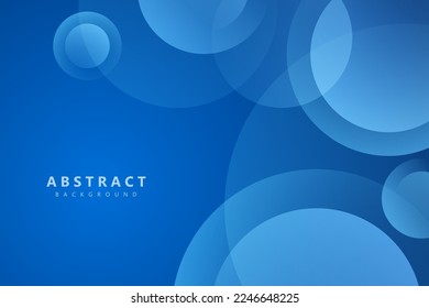 blue gradient abstract background with modern transparent circle pattern