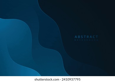 blue gradient abstract background with modern transparent vector waves and lines